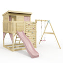 PolarPlay Climbing Platform and Playhouse with Single Swing - Tjorven