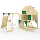 PolarPlay Kids Climbing Tower & Playhouse - Climb & Swing Ragna Green