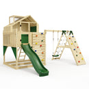 PolarPlay Kids Climbing Tower & Playhouse - Climb & Swing Ragna Green