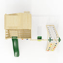 PolarPlay Kids Climbing Tower & Playhouse - Climb & Swing Thora Green