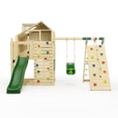 PolarPlay Kids Climbing Tower & Playhouse - Climb & Swing Thora Green
