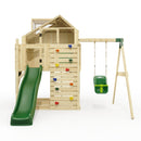PolarPlay Kids Climbing Tower & Playhouse - Swing Eerika Green