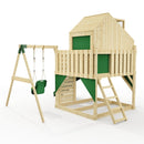 PolarPlay Kids Climbing Tower & Playhouse - Swing Eerika Green