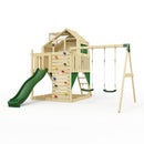 PolarPlay Kids Climbing Tower & Playhouse - Swing Haldor Green