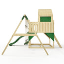PolarPlay Kids Climbing Tower & Playhouse - Swing Haldor Green
