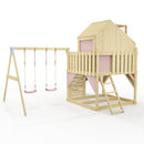 PolarPlay Kids Climbing Tower & Playhouse - Swing Haldor Rose