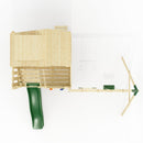 PolarPlay Kids Climbing Tower & Playhouse - Swing Odin Green