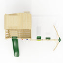 PolarPlay Kids Climbing Tower & Playhouse - Swing Saga Green