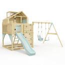 PolarPlay Kids Climbing Tower & Playhouse - Swing Saga Mist