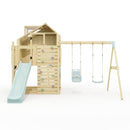 PolarPlay Kids Climbing Tower & Playhouse - Swing Saga Mist
