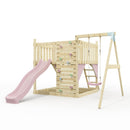PolarPlay Kids Scandinavian Style Climbing Platform with Single Swing - Fai