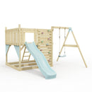 PolarPlay Kids Scandinavian Style Climbing Platform with Single Swing - Fai