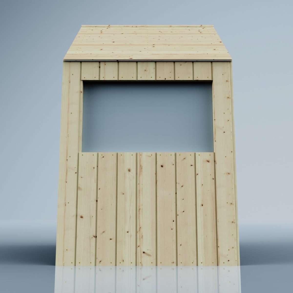 PolarPlay Kids Scandinavian Style Wooden Playhouse - Asta Mist