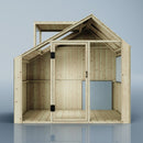 PolarPlay Kids Scandinavian Style Wooden Playhouse - Asta Mist