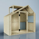 PolarPlay Kids Scandinavian Style Wooden Playhouse - Asta Mist