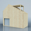 PolarPlay Kids Scandinavian Style Wooden Playhouse - Asta Mist