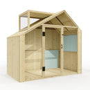 PolarPlay Kids Scandinavian Style Wooden Playhouse - Asta Mist