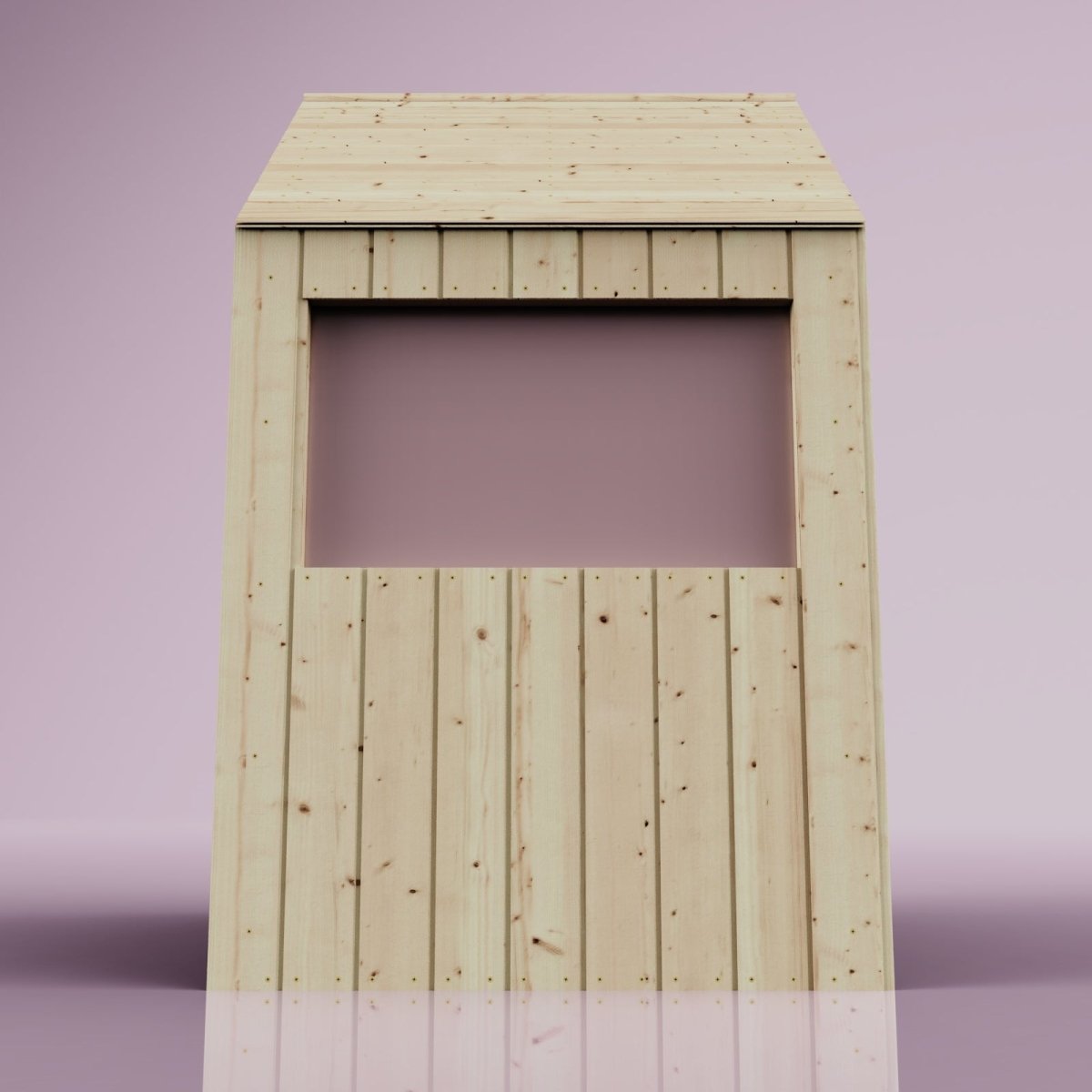 PolarPlay Kids Scandinavian Style Wooden Playhouse - Asta Rose