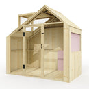 PolarPlay Kids Scandinavian Style Wooden Playhouse - Asta Rose
