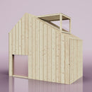 PolarPlay Kids Scandinavian Style Wooden Playhouse - Asta Rose