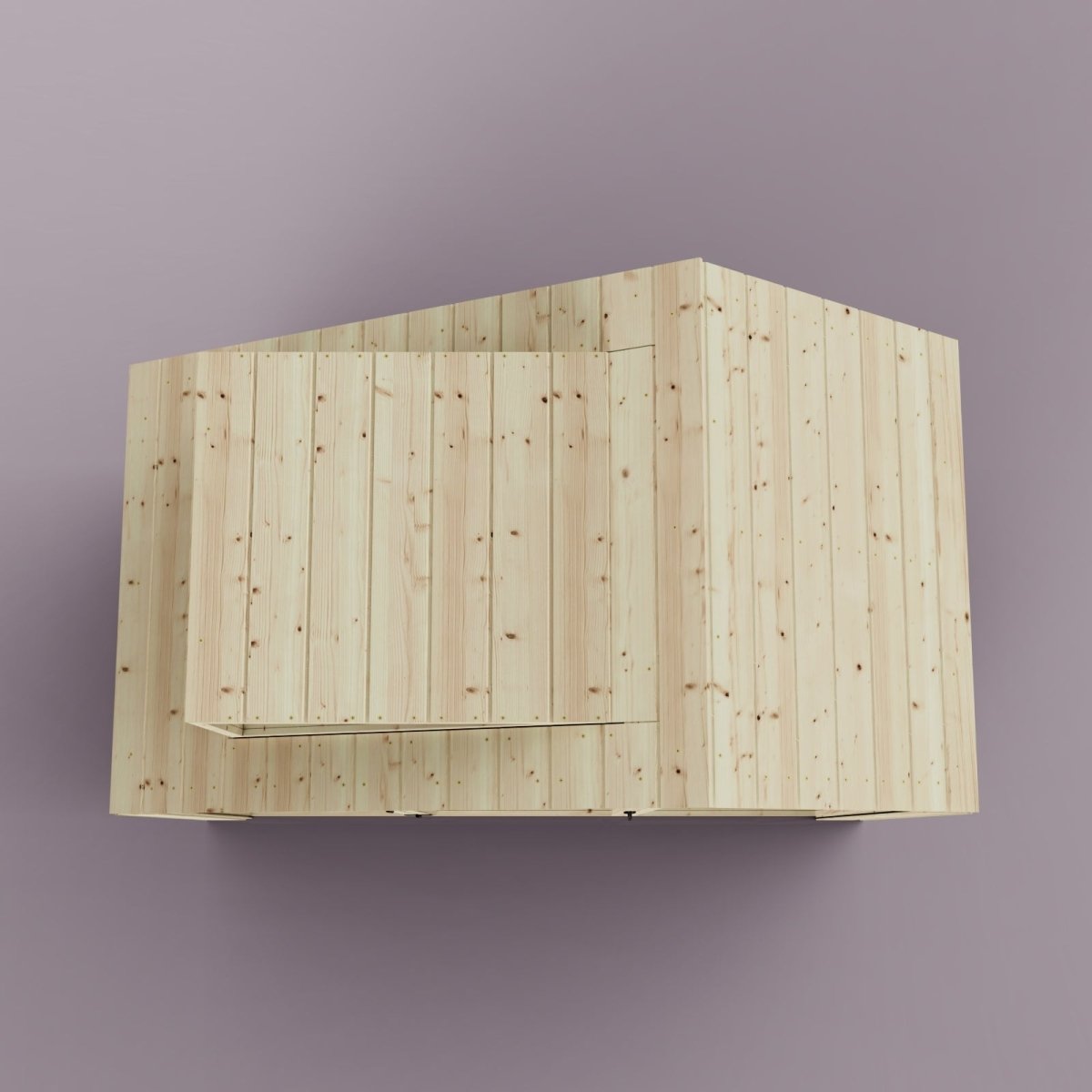 PolarPlay Kids Scandinavian Style Wooden Playhouse - Asta Rose