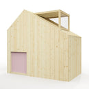 PolarPlay Kids Scandinavian Style Wooden Playhouse - Asta Rose