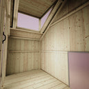 PolarPlay Kids Scandinavian Style Wooden Playhouse - Asta Rose