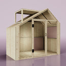 PolarPlay Kids Scandinavian Style Wooden Playhouse - Asta Rose