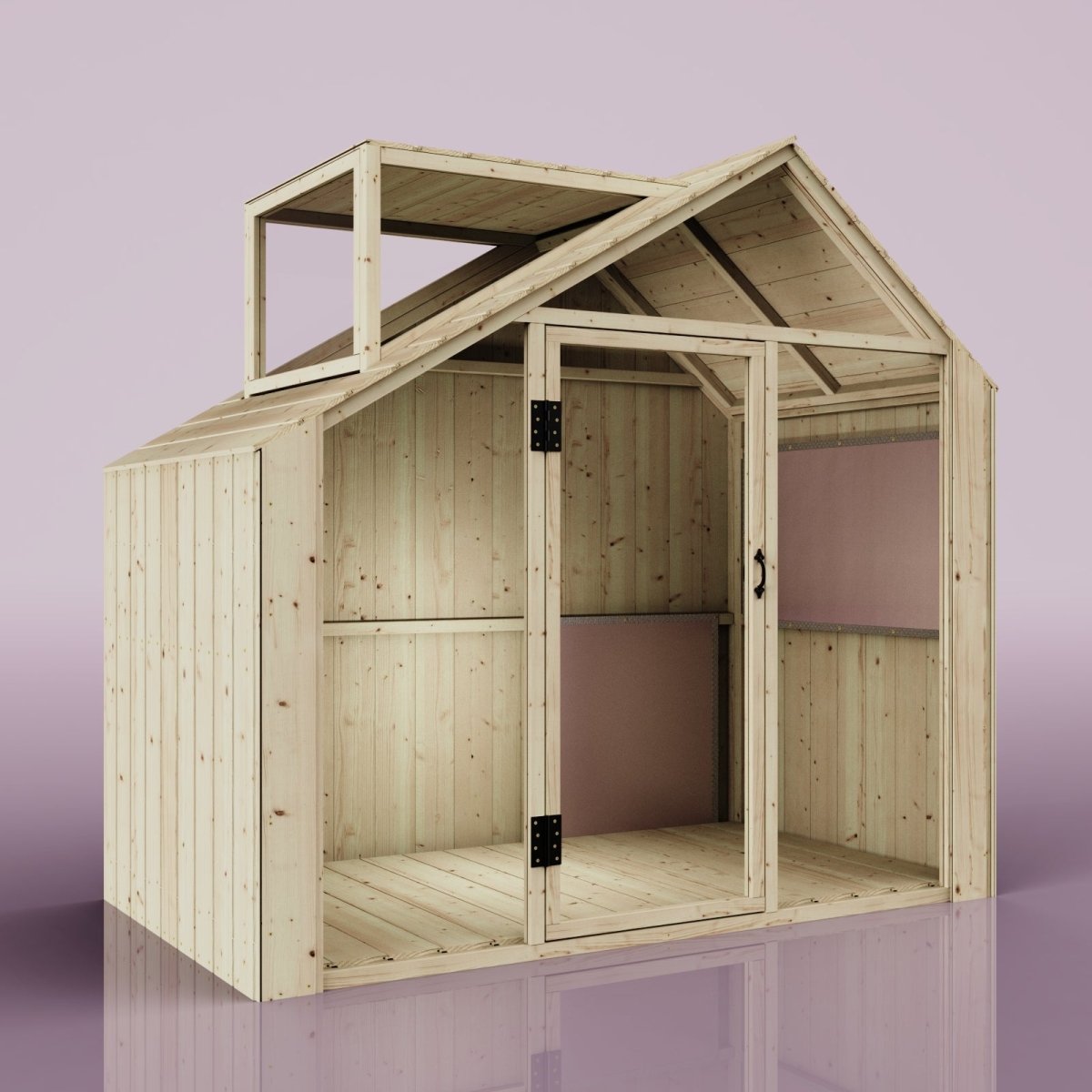 PolarPlay Kids Scandinavian Style Wooden Playhouse - Asta Rose