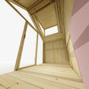 PolarPlay Kids Scandinavian Style Wooden Playhouse - Asta Rose