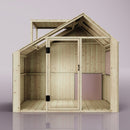 PolarPlay Kids Scandinavian Style Wooden Playhouse - Asta Rose