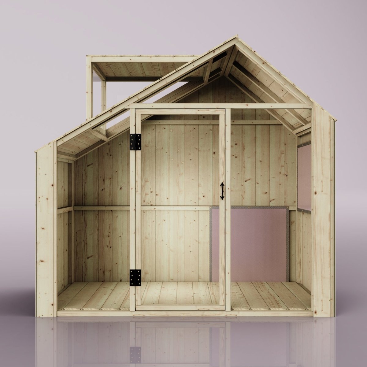 PolarPlay Kids Scandinavian Style Wooden Playhouse - Asta Rose