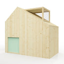 PolarPlay Kids Scandinavian Style Wooden Playhouse - Asta Sage