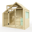 PolarPlay Kids Scandinavian Style Wooden Playhouse - Asta Sage