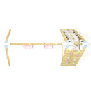 PolarPlay Premium Double Swing Set with Climbing Wall