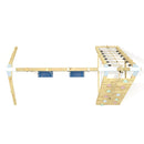 PolarPlay Premium Double Swing Set with Climbing Wall