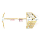 PolarPlay Premium Double Swing Set with Climbing Wall