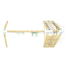 PolarPlay Premium Double Swing Set with Climbing Wall