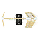 PolarPlay Premium Double Swing Set with Climbing Wall