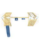 PolarPlay Premium Double Swing Set with Climbing Wall and Slide