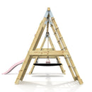 PolarPlay Premium Double Swing Set with Climbing Wall and Slide