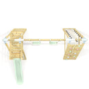 PolarPlay Premium Double Swing Set with Climbing Wall and Slide