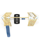 PolarPlay Premium Double Swing Set with Climbing Wall and Slide