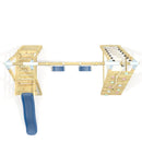 PolarPlay Premium Double Swing Set with Climbing Wall and Slide