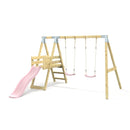 PolarPlay Premium Double Swing Set with Slide