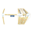 PolarPlay Premium Single Swing Set with Climbing Wall