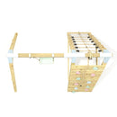 PolarPlay Premium Single Swing Set with Climbing Wall