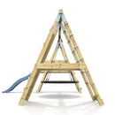 PolarPlay Premium Single Swing Set with Climbing Wall and Slide