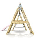 PolarPlay Premium Single Swing Set with Climbing Wall and Slide