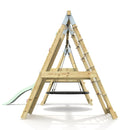 PolarPlay Premium Single Swing Set with Climbing Wall and Slide